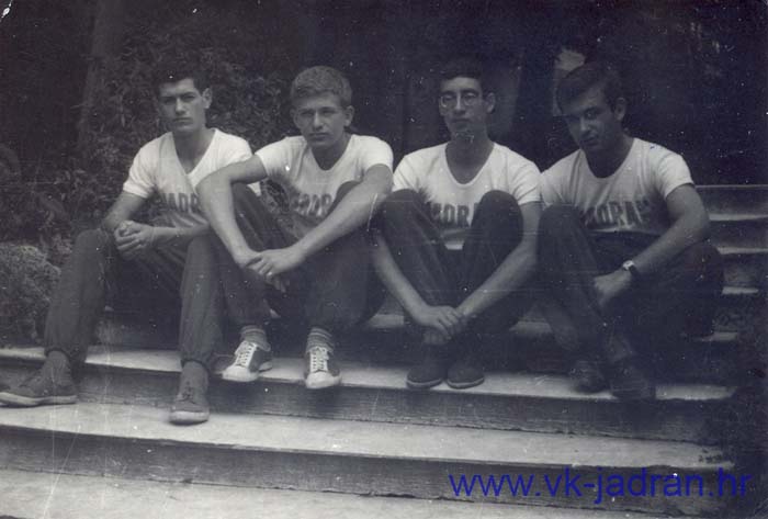 Zdravko Fain, Marijo Matulina, Ante Colic, Dragimir Zuvanic, (4+) Prvenstvo Dalmacije Sibenik 196